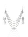Tatiana (Fairy Queen) white gold plated Necklace embedded with Fifth Element crystals (NK 012)