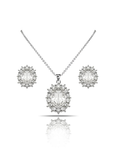 Guinevere (Welsh for Fair One) Pendant Earring embedded with Fifth Element crystals (LS 009)