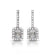 Royal Pendulum white gold plated Earrings embedded with Fifth Element  crystals (ER 037)