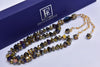 Islamic Black Tasbih (Rosary) Square 33 Beads with Golden Divider, Eid Ramadan Religious Gift