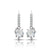 Solar Flair 18crt white gold plated Earrings with Fifth Element crystals (ER 014)