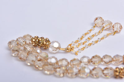 Islamic Light Brown Tasbih (Rosary) 33 Beads, Eid Ramadan Religious Gift