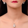 Guinevere (Welsh for Fair One) Pendant Earring embedded with Fifth Element crystals (LS 009)