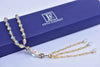 Islamic White Crystal Tasbih (Rosary) 33 Beads with Golden Divider, Eid Ramadan Religious Gift